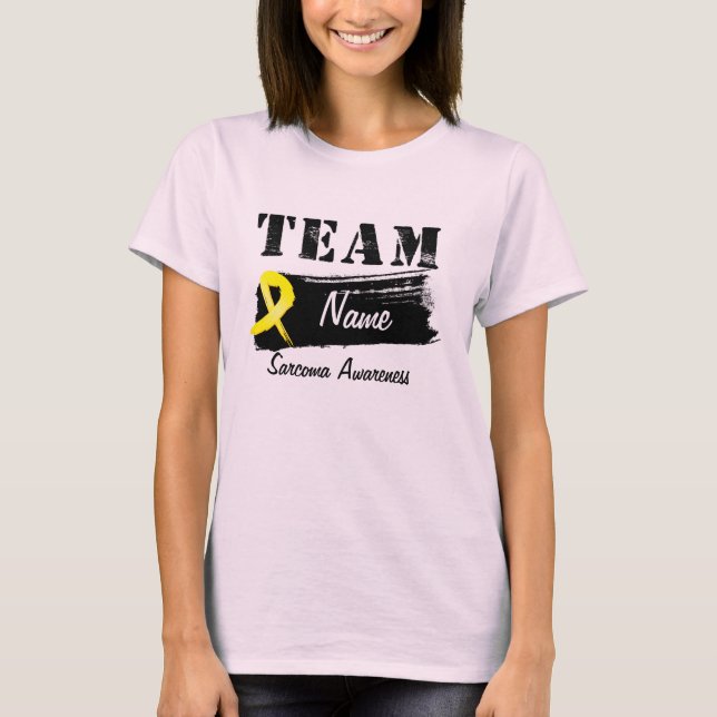 T-shirts Nome da Equipe Personalizada - Sarcoma (Frente)