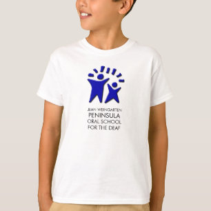T-shirts Nome da escola do LOGOTIPO e do cheio