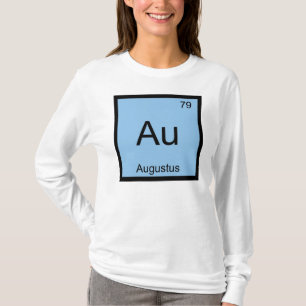 T-shirts Nome de Augusto Elemento Químico Tabela Periódica