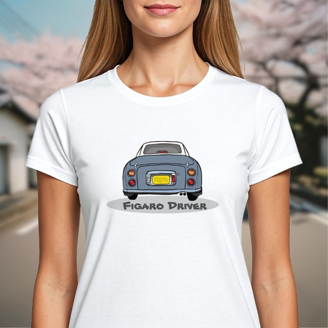 T-shirts Nome do carro Lapis Cinza Figaro Driver Figars (Add your name to this cute lapis figaro driver t-shirt! Perfect to wear whilst driving your cute car)