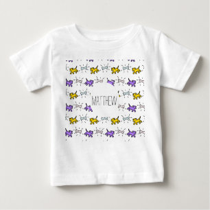 T-shirts Nome do Estilo do Grafite do Osso do Cachorro Esco