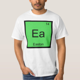 T-shirts Nome Easton Química Elemento Tabela Periódica