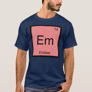 T-shirts Nome Emilee Elemento Químico Tabela Periódica