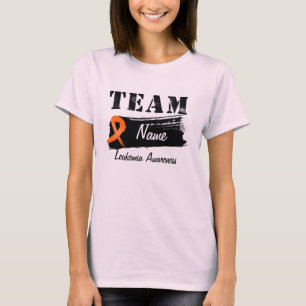 T-shirts Nome feito sob encomenda da equipe - leucemia
