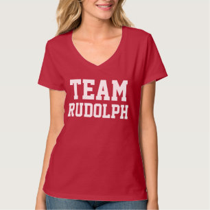 T-shirts Nome feito sob encomenda do Natal   de Rudolph  