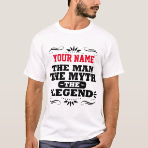 T-SHIRTS NOME FEITO SOB ENCOMENDA O HOMEM O MITO A LEGENDA