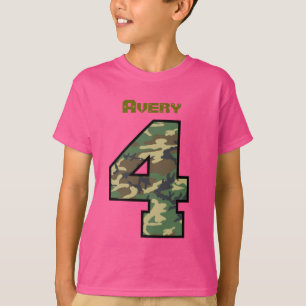 T-shirts Nome feito sob encomenda V030N de Camo do 4o
