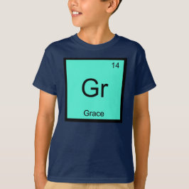 T-shirts Nome Grace Elemento Químico Tabela Periódica