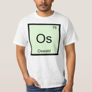 T-shirts Nome Oswald Química Elemento Tabela Periódica