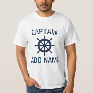 T-shirts Nome personalizado do capitão do navio t shirts