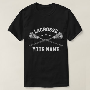 T-shirts Nome personalizado do Lacrosse