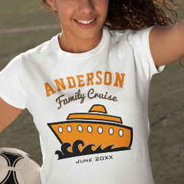 T-shirts Nome Personalizado Férias de Cruzeiro Familiar