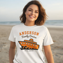 T-shirts Nome Personalizado Férias de Cruzeiro Familiar