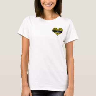 T-shirts Nome personalizado padrão leopardo amarelo