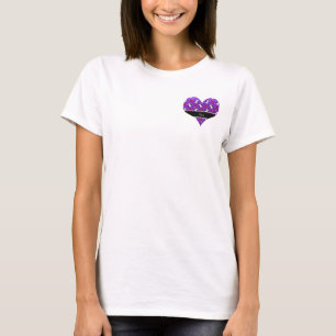 T-shirts Nome personalizado pinguins pinguins púrpura
