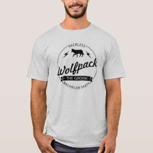 T-shirts Nomes de Padrinhos de casamento de Bachelor do Wol