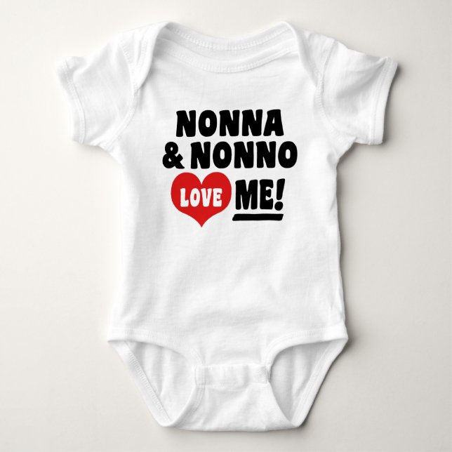 T-shirts Nonna e Nonno Me Ama (Frente)