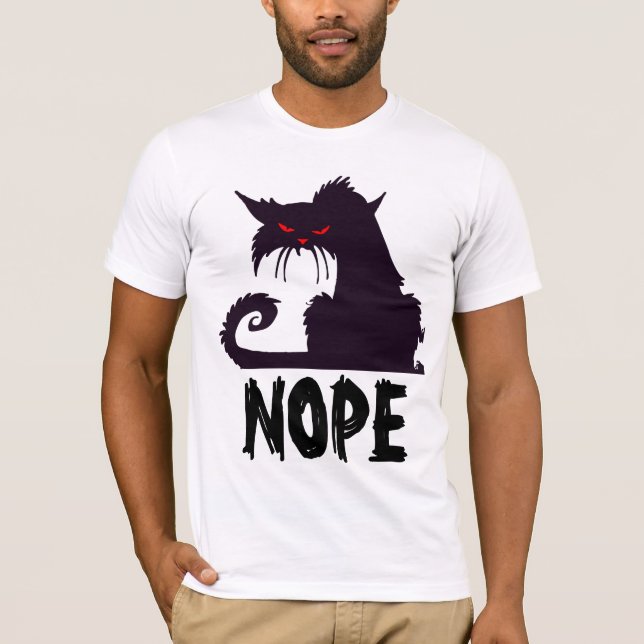 T-shirts NOPE BLACK CAT (Frente)