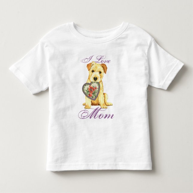 T-shirts Norfolk Terrier Heart Mãe (Frente)
