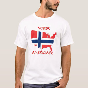 T-shirts Norsk Amerikaner (americano norueguês)
