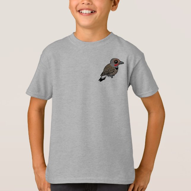 T-shirts Norte oscilante (com a forma vermelha) (Frente)