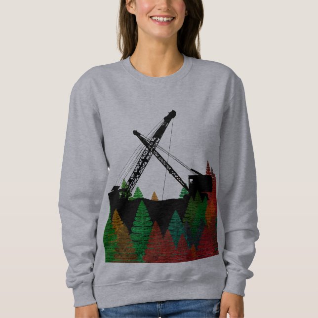 T-shirts Northwest Crane and Shovel OPERANDO arte de ENGENH (Frente)