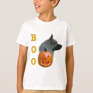 T-shirts Norueguês Elkhound Halloween Boo