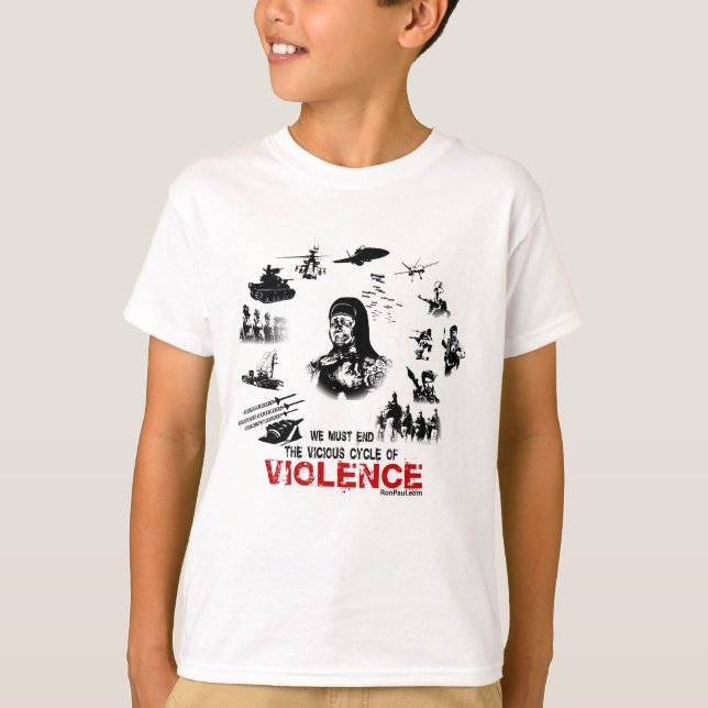 T-shirts Nós devemos terminar o ciclo vicioso da violência! (Frente)