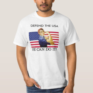 T-shirts nós podemos fazê-lo, DEFENDEMOS OS EUA