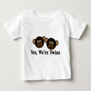 T-shirts Nós somos gêmeos 2 macacos dos meninos