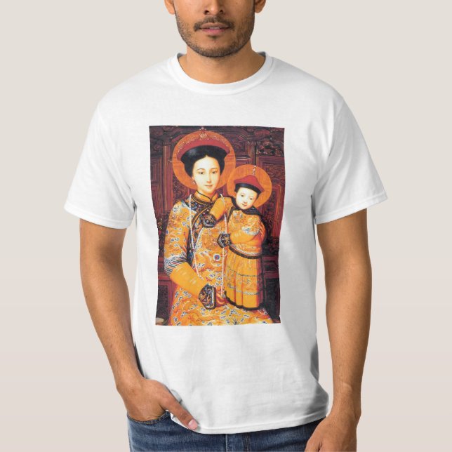 T-shirts Nossa senhora da Virgem Maria chinesa de China (Frente)