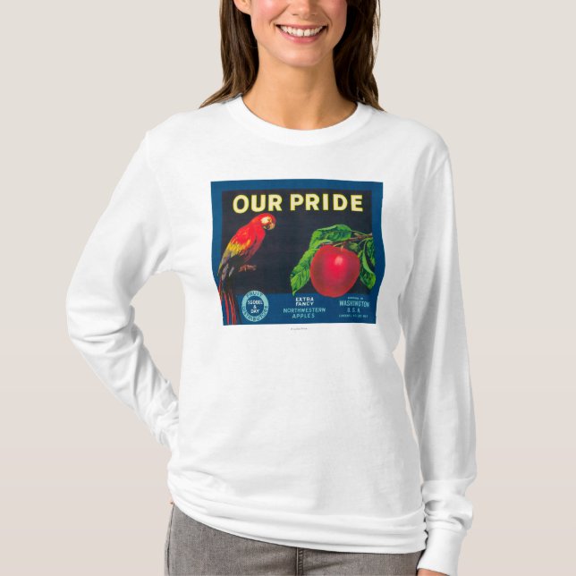 T-shirts Nosso orgulho Apple etiqueta - o estado de (Frente)