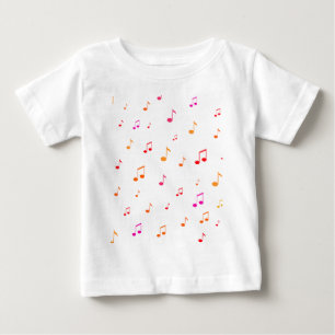 T-shirts Notas Musicais Coloridas: