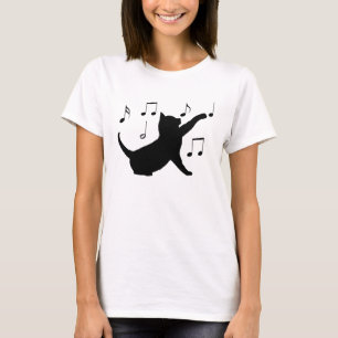 T-shirts Notas Musicais em Silhouette