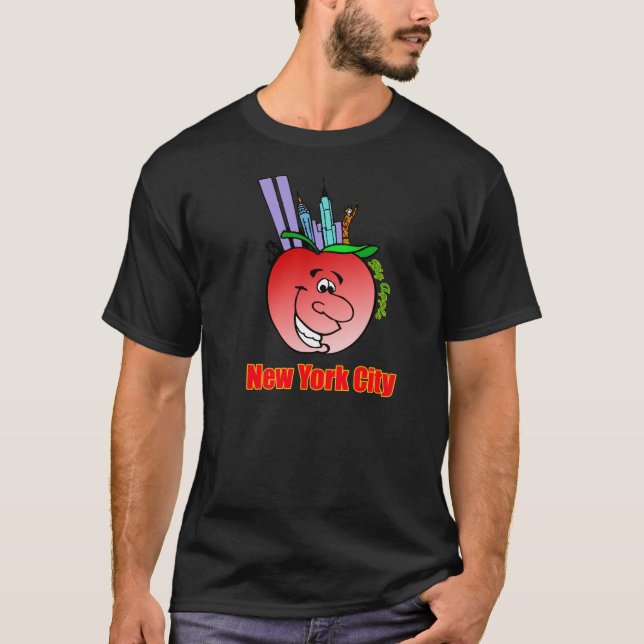 T-shirts Nova Iorque Apple grande (Frente)