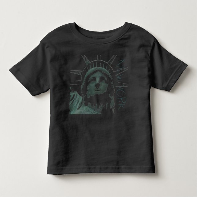 T-shirts Nova York Tuscamisa Estátua do Bebê da Liberdade (Frente)
