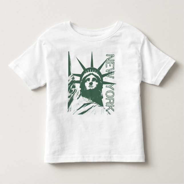 T-shirts Nova York Tuscamisa Estátua do Bebê da Liberdade (Frente)
