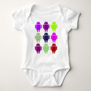 T-shirts Nove inseto Droids (cores roxas múltiplas do