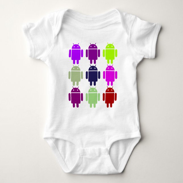 T-shirts Nove inseto Droids (cores roxas múltiplas do (Frente)