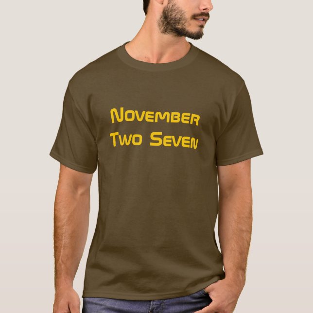 T-shirts Novembro dois sete (Frente)