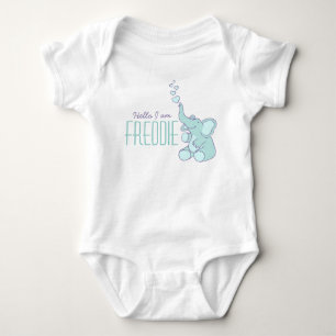 T-shirts Novo bebê elefante bem-vindo rapazes dá nome à cam