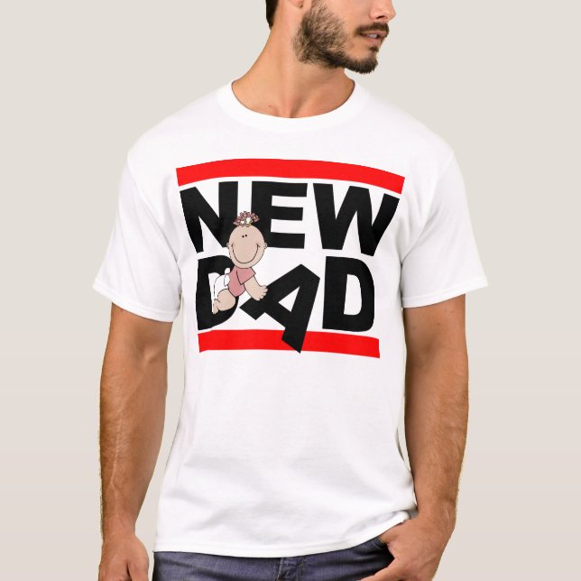T-shirts Novo papai com bebé novo (Frente)