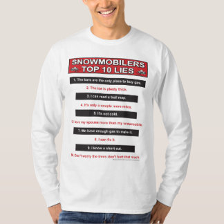 T-shirts Novo-top-10-lies-Grande-Vermelho