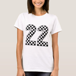 T-shirts número da auto competência 22