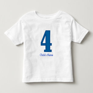 T-shirts número quatro garoto, Nome da Criança