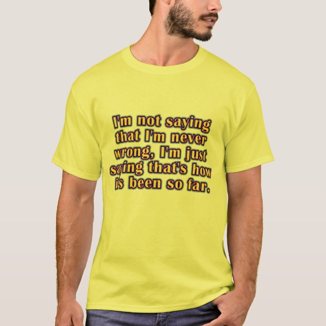 T-shirts Nunca Errado (Frente)