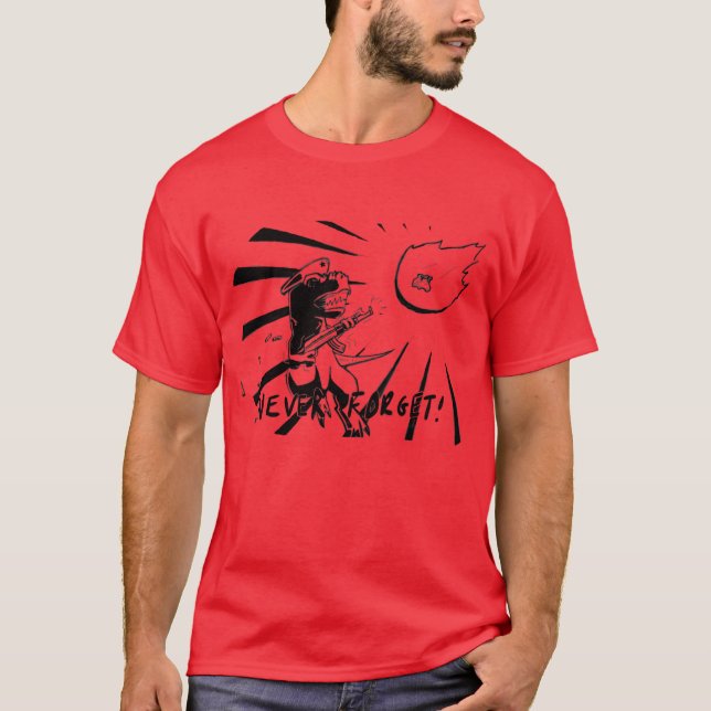 T-shirts "Nunca Esqueça!" a Extinção k/T (Frente)