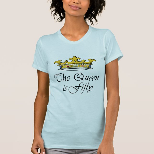 T-shirts o 50th aniversário a rainha é 50! (Frente)