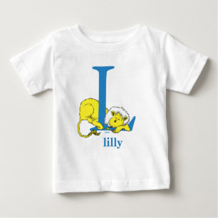 T-shirts O ABC do Dr. Seuss: Letra L - Azul  Adicione Seu N