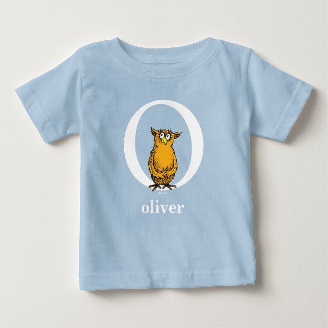 T-shirts O ABC do Dr. Seuss: Letra O - Branco | Adicione se (Frente)